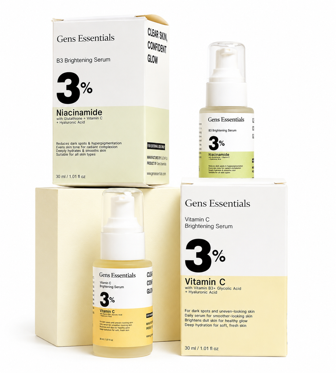 Brightening Skin Bundle — Vitamin C + Niacinamide (B3) Brightening Serum Bundle