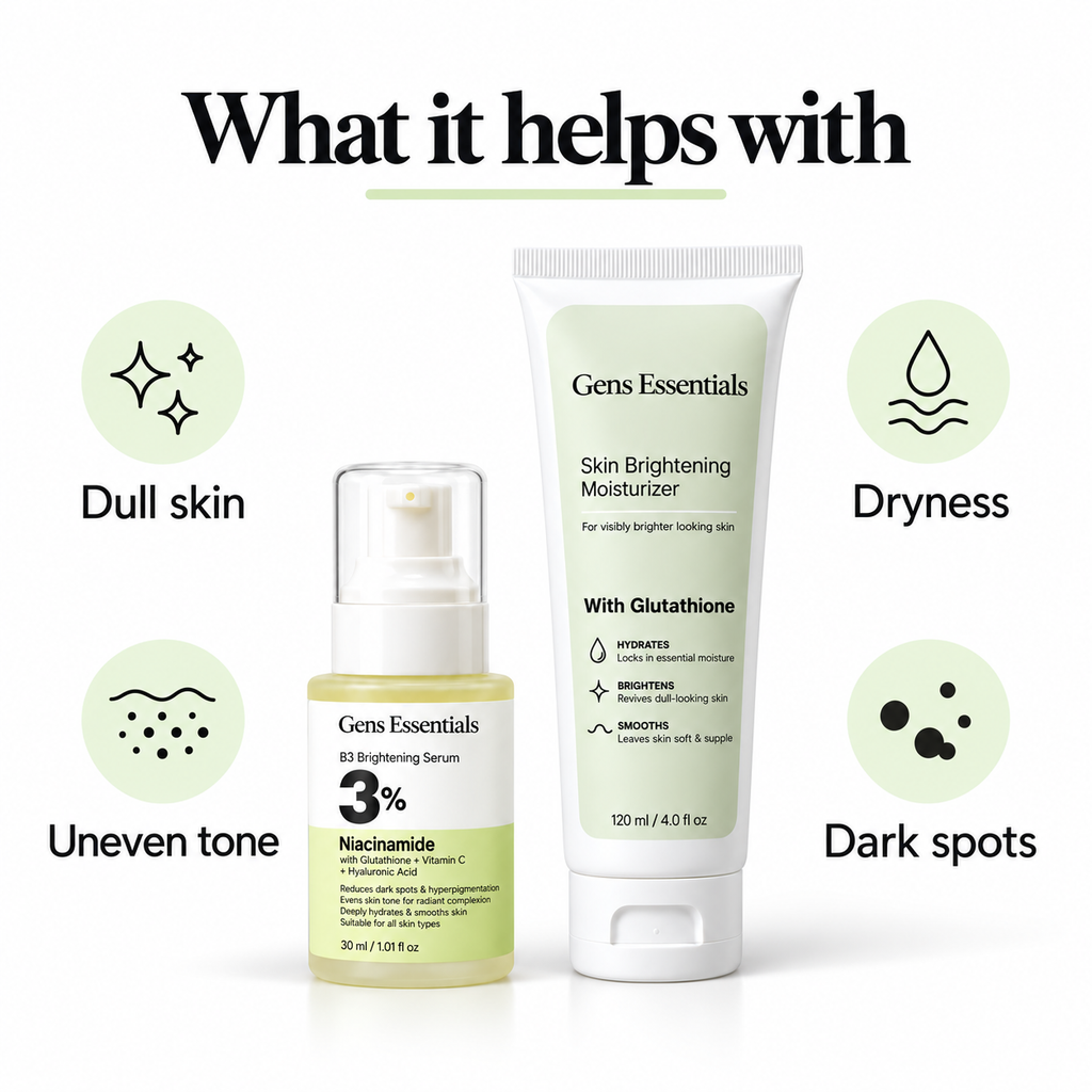 Clear Tone Duo Niacinamide + Glutathione Serum + Skin Brightening Moisturizer