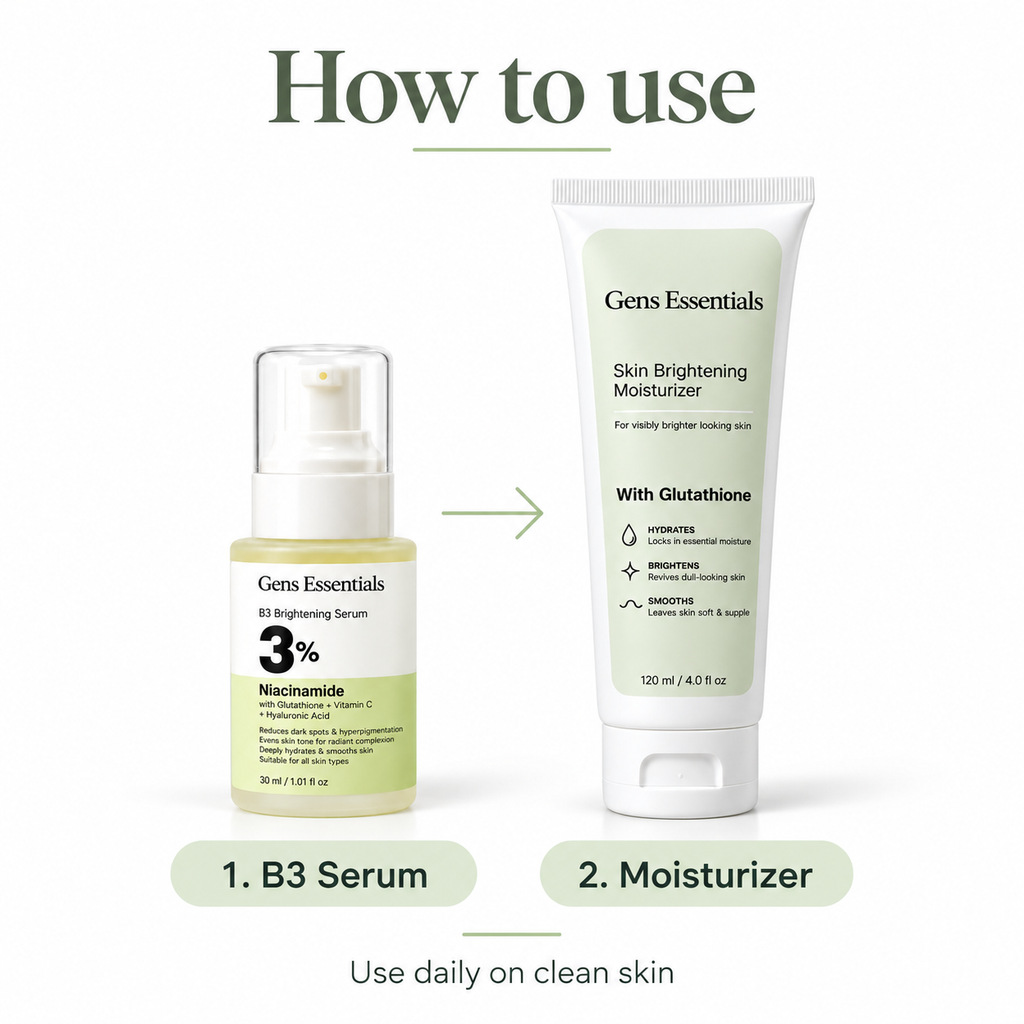 Clear Tone Duo Niacinamide + Glutathione Serum + Skin Brightening Moisturizer