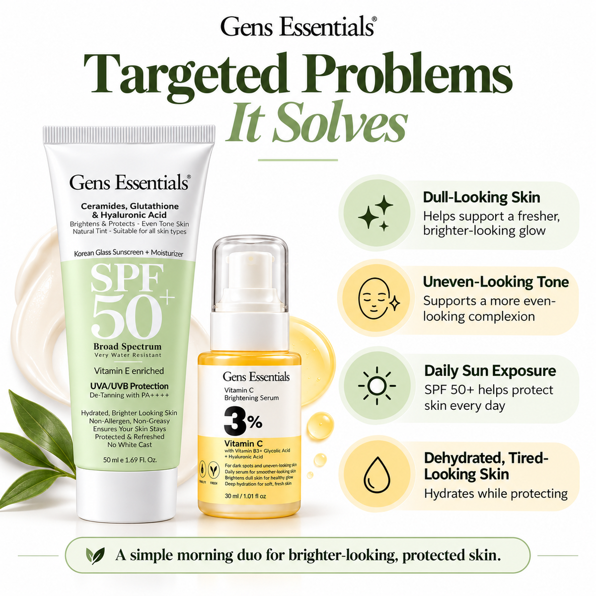 Glow & Protect Duo Vitamin C Brightening Serum + Glass Skin SPF 50+