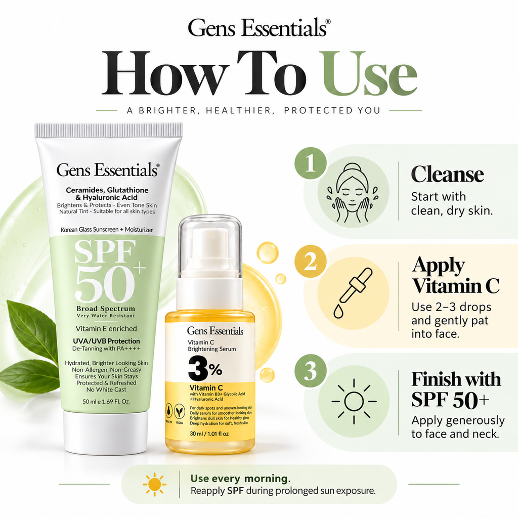 Glow & Protect Duo Vitamin C Brightening Serum + Glass Skin SPF 50+