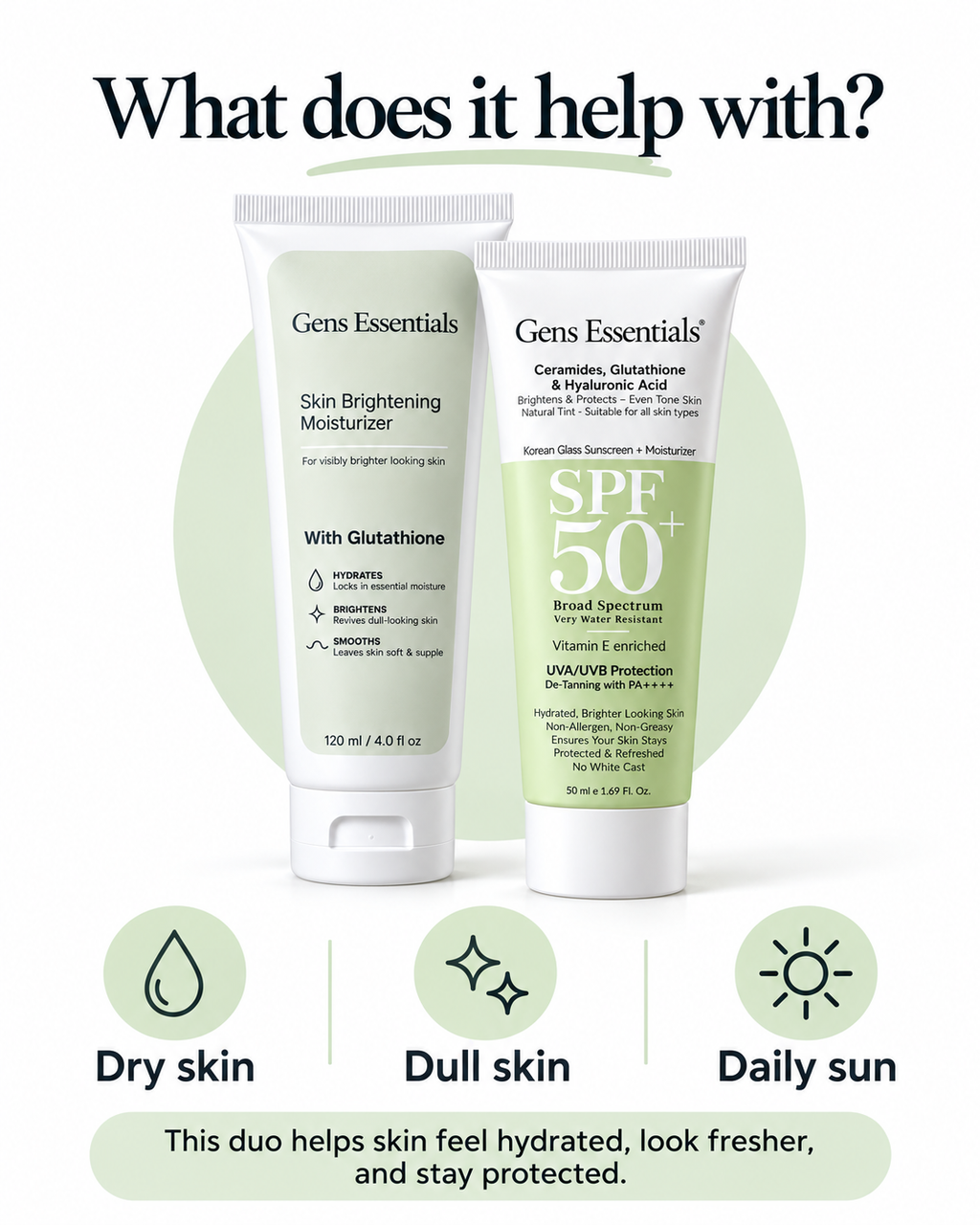 Glow Shield Duo-Moisturizer + Korean Glass Skin SPF 50+