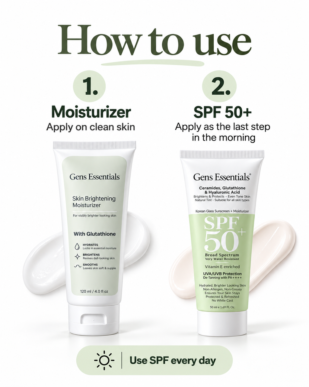 Glow Shield Duo-Moisturizer + Korean Glass Skin SPF 50+