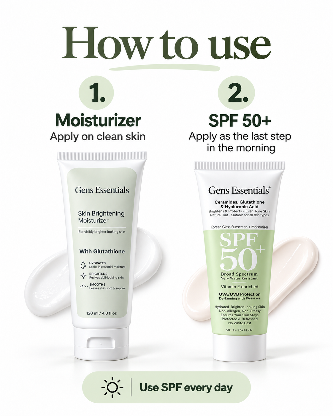 Glow Shield Duo-Moisturizer + Korean Glass Skin SPF 50+