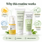 Complete Glow Trio Vitamin C Brightening Serum + Skin Brightening Moisturizer + Glass Skin SPF 50+