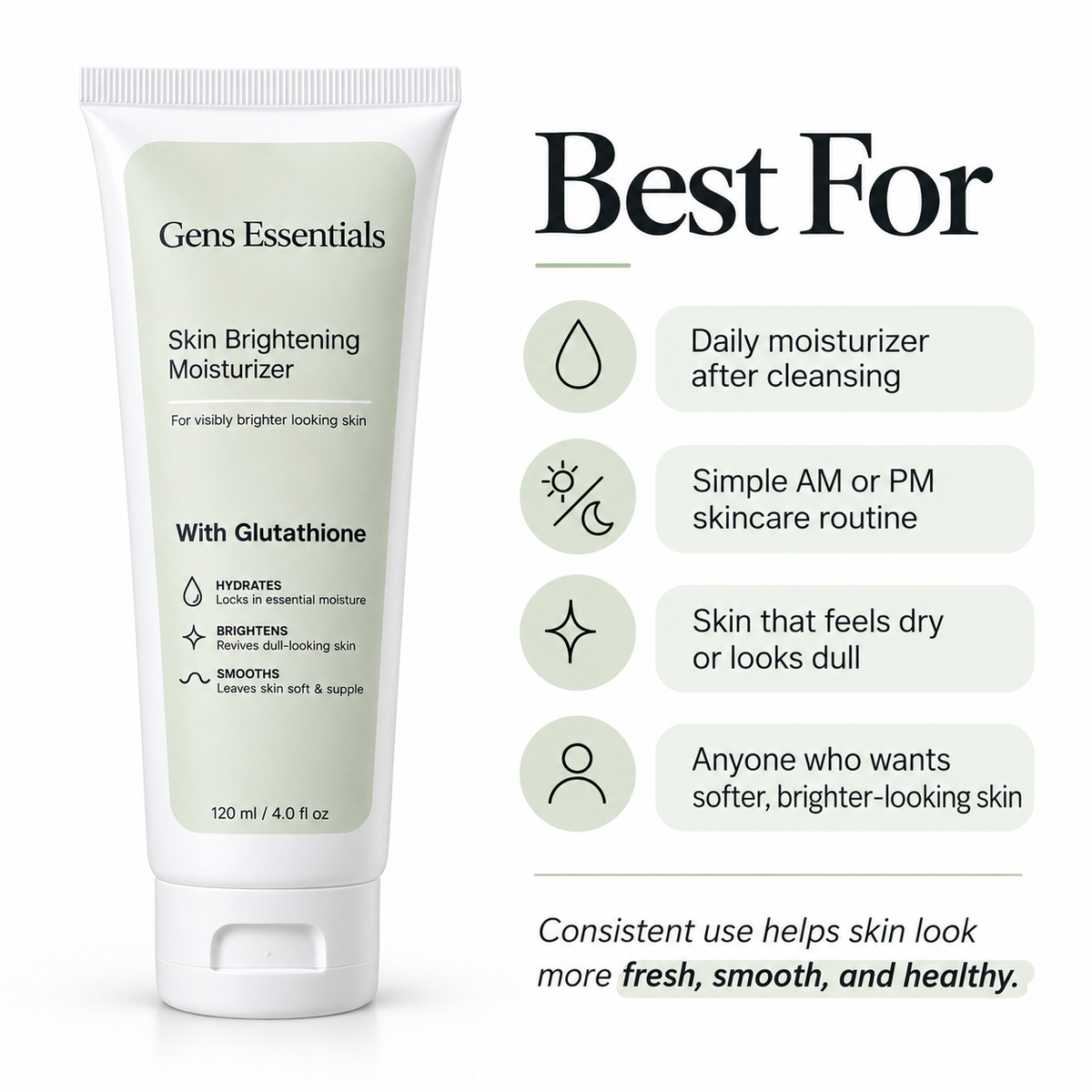 Gens Essentials Skin Brightening Moisturizer – 120ml