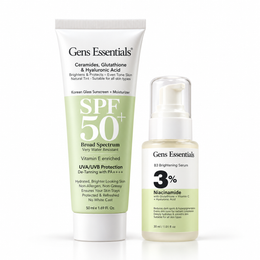Clear Tone & Protect Duo Niacinamide + Glutathione Serum + Korean Glass Sunscreen SPF 50+