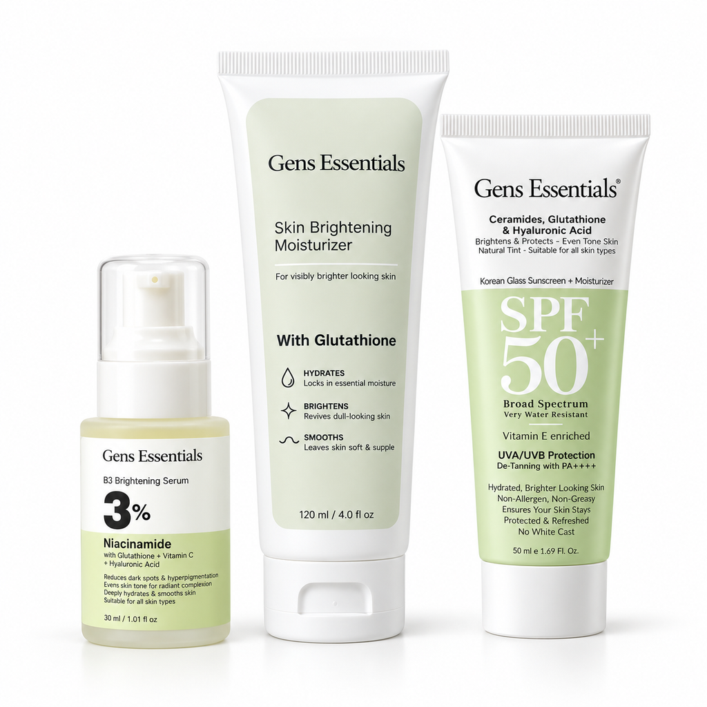 Clear Tone Trio B3 Niacinamide Serum + Skin Brightening Moisturizer + Glass Skin SPF 50+