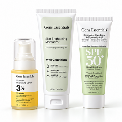 Complete Glow Trio Vitamin C Brightening Serum + Skin Brightening Moisturizer + Glass Skin SPF 50+