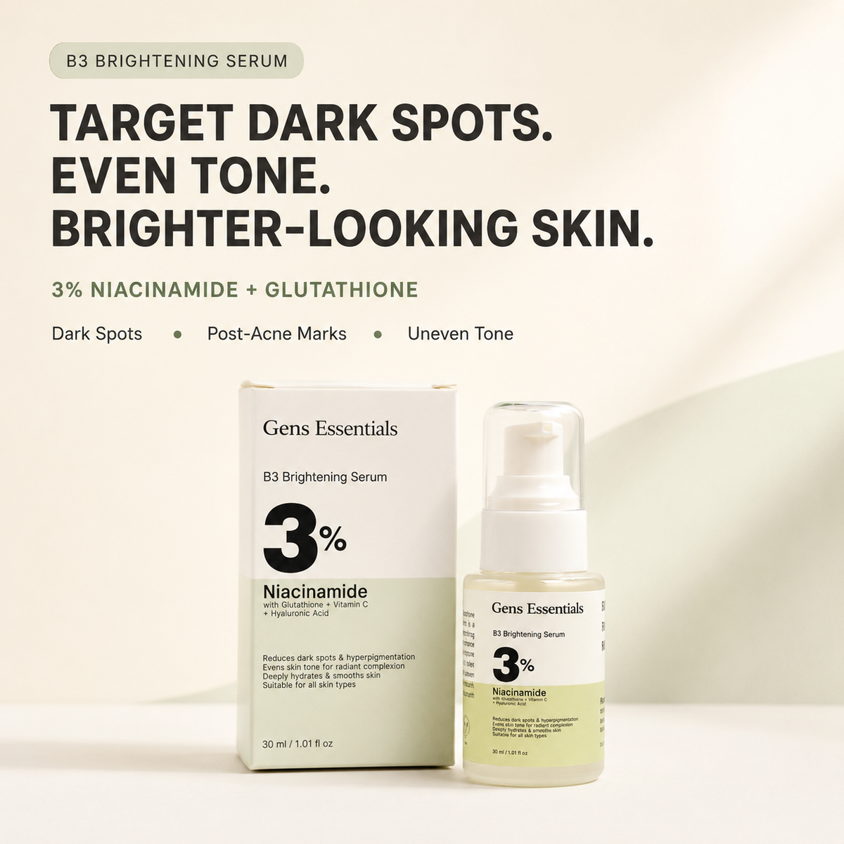 Niacinamide (B3) + Glutathione Brightening Serum