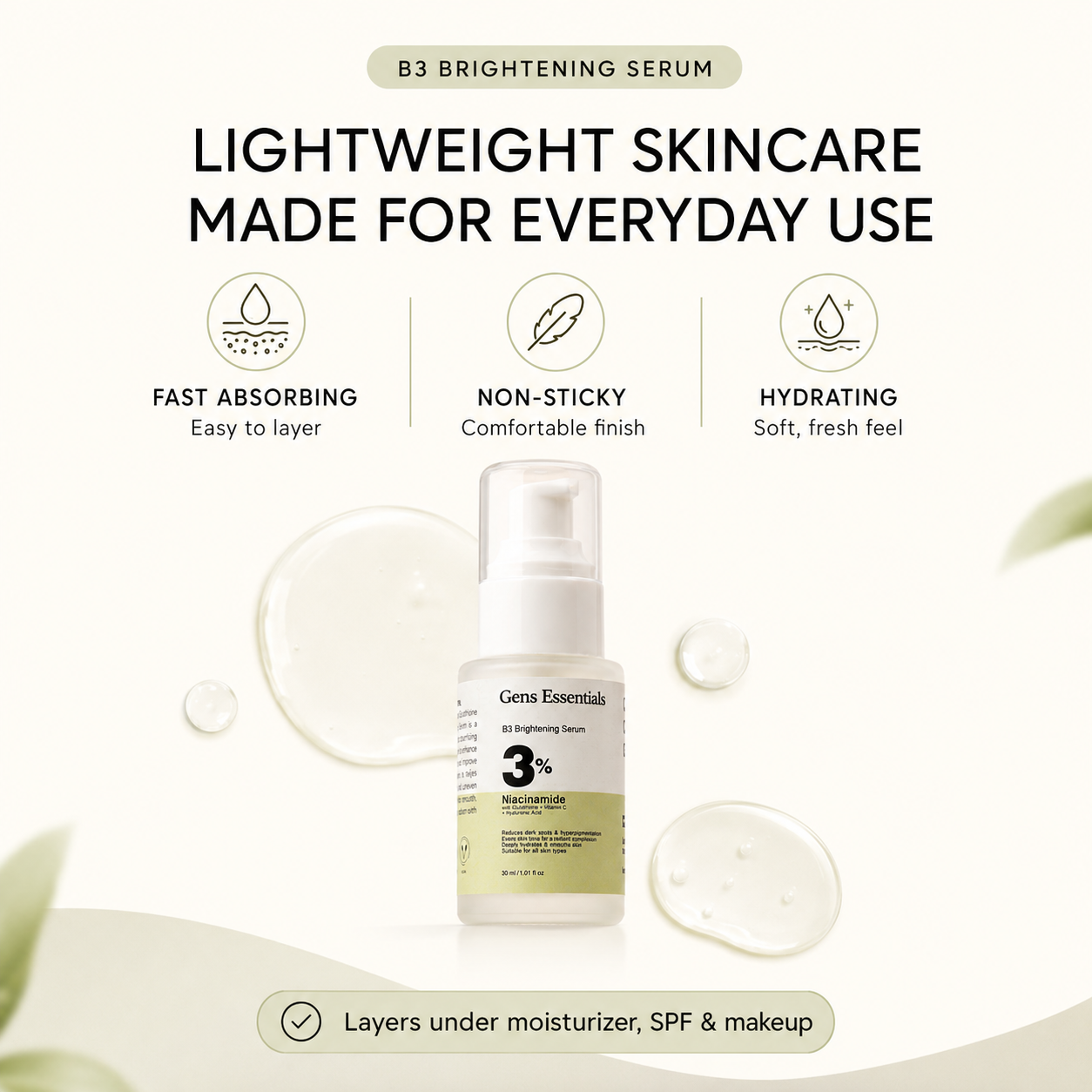 Niacinamide (B3) + Glutathione Brightening Serum